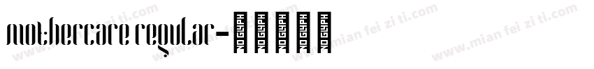 mothercare regular字体转换